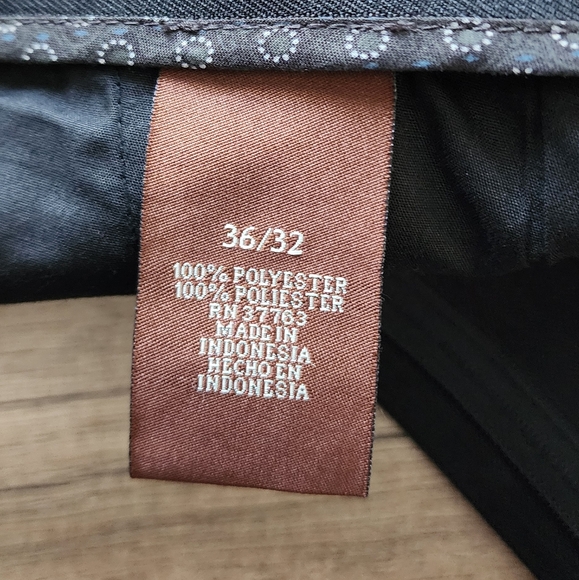 Perry Ellis Men's‎ 36 × 32 Black Pinstripe Dress Pants - Picture 3 of 6